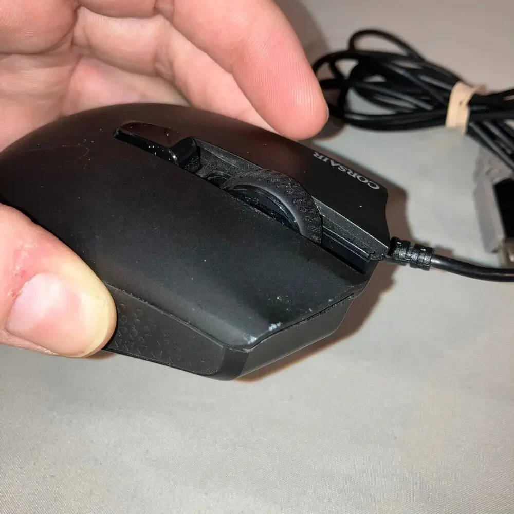 Gaming Corsair Harpoon RGB Wired Mouse Tested Used 6k DPI 5 Mappable Buttons
